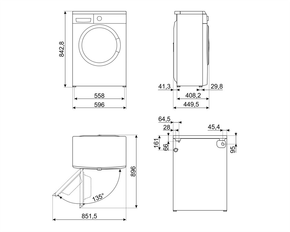 Smeg LBW62PCIT lavatrice Libera installazione Caricamento frontale 6 kg 1200 Giri/min D Bianco