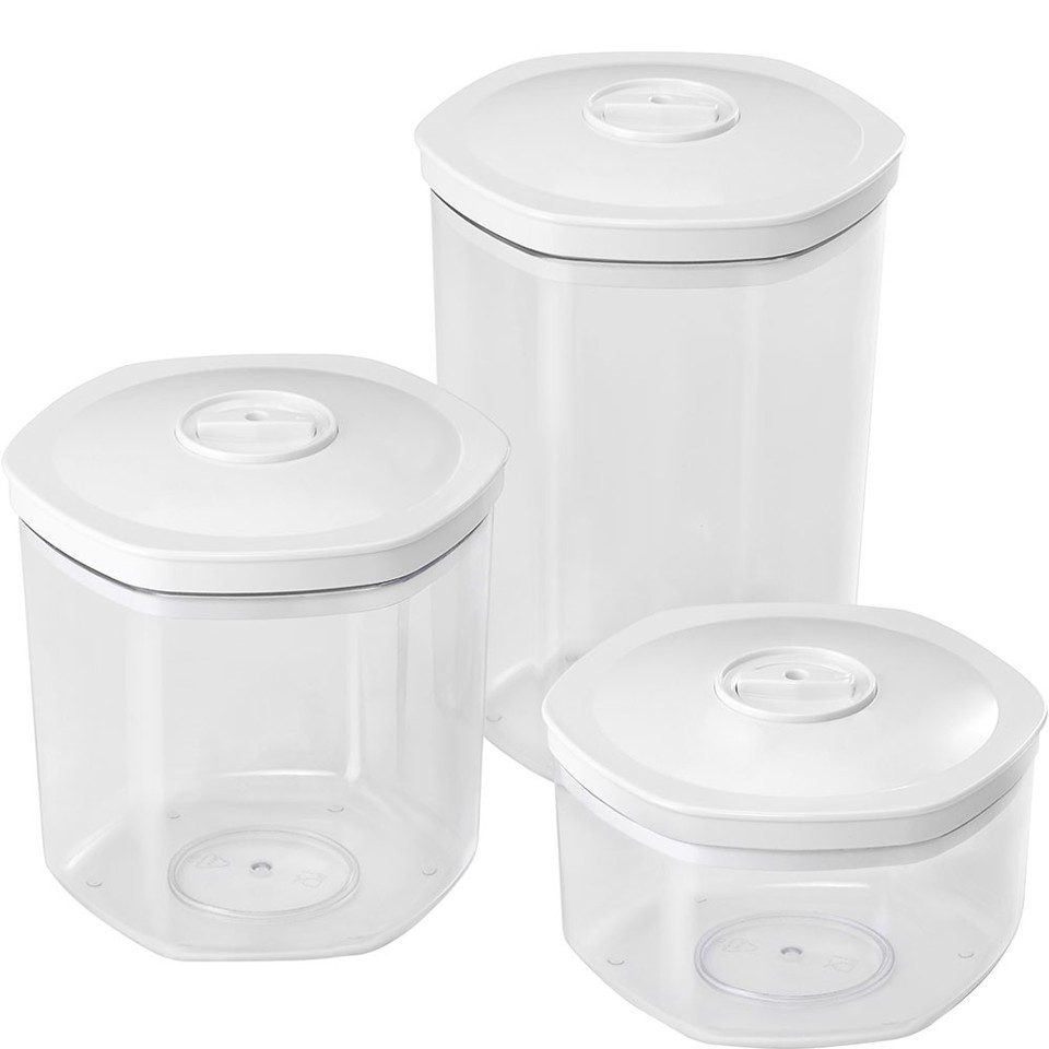 Smeg LIFEBOX recipiente per cibo Altro Set Trasparente, Bianco 3 pz