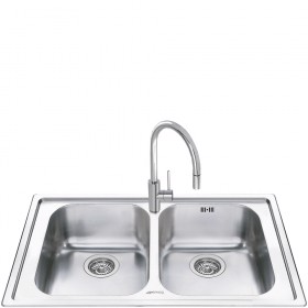 Smeg LM862-2 lavello Rettangolare Acciaio inossidabile