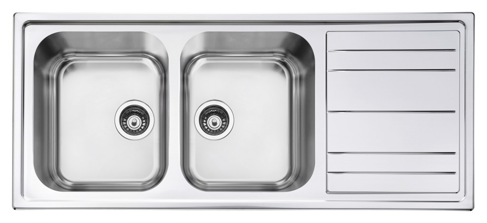 Smeg LPR116 lavello Lavello montato su piano Rettangolare Acciaio inossidabile Made in Italy