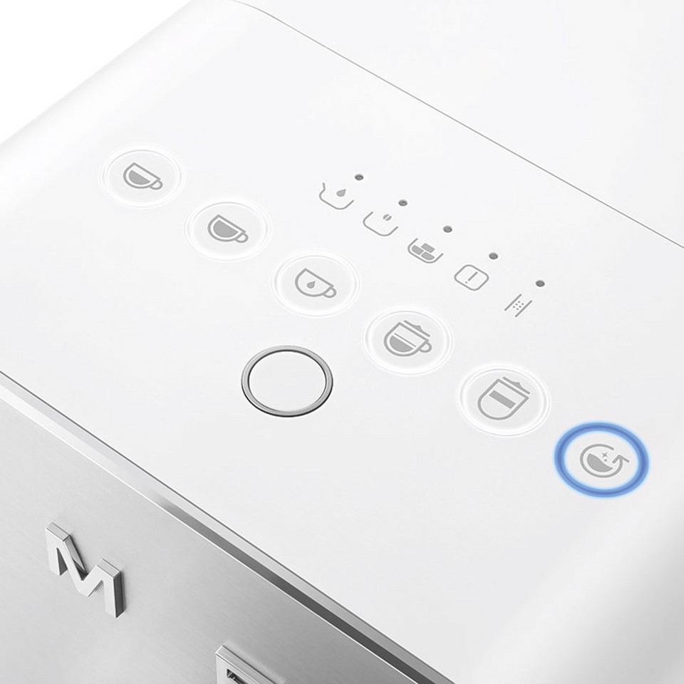 Smeg Macchina da Caffè Automatica con sistema latte Collezione Aesthetic – Bianco – BCC13WHMEU