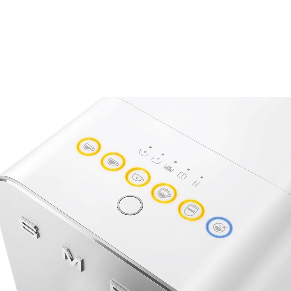 Smeg Macchina da Caffè Automatica con sistema latte Collezione Aesthetic – Bianco – BCC13WHMEU