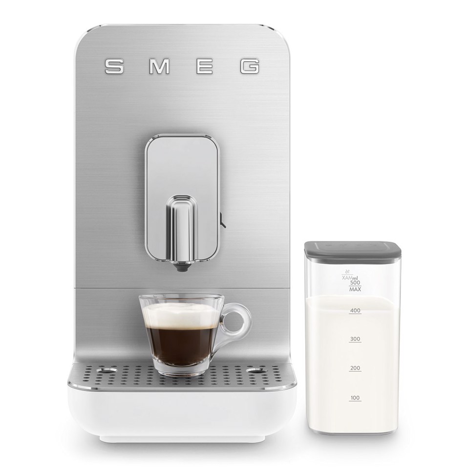 Smeg Macchina da Caffè Automatica con sistema latte Collezione Aesthetic – Bianco – BCC13WHMEU