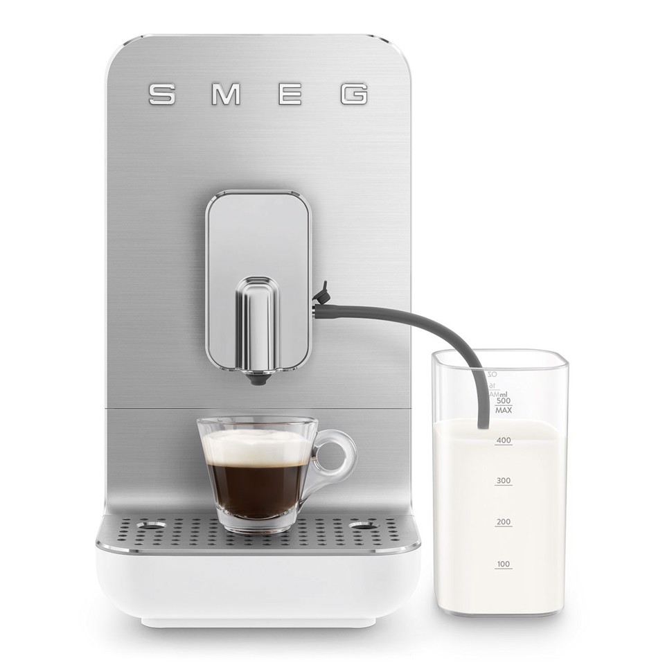 Smeg Macchina da Caffè Automatica con sistema latte Collezione Aesthetic – Bianco – BCC13WHMEU