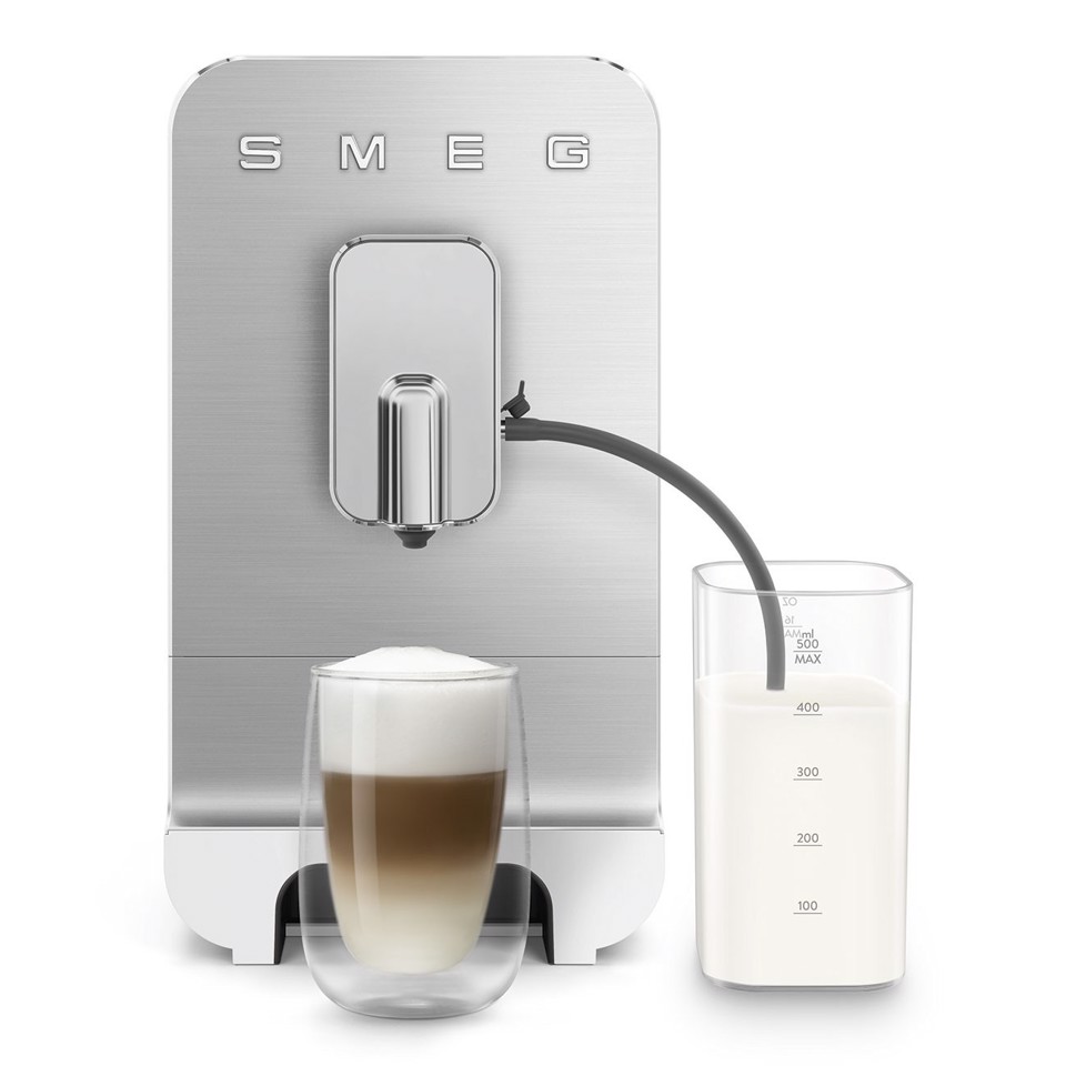 Smeg Macchina da Caffè Automatica con sistema latte Collezione Aesthetic – Bianco – BCC13WHMEU