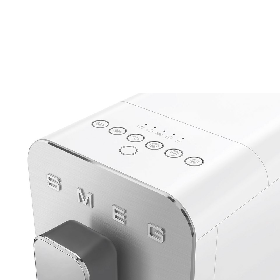 Smeg Macchina da Caffè Automatica con sistema latte Collezione Aesthetic – Bianco – BCC13WHMEU