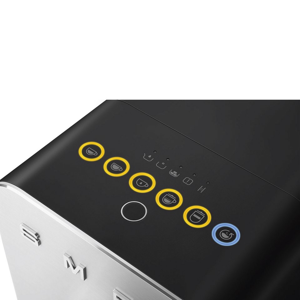Smeg Macchina da Caffè Automatica con sistema latte Collezione Aesthetic – Nero – BCC13BLMEU