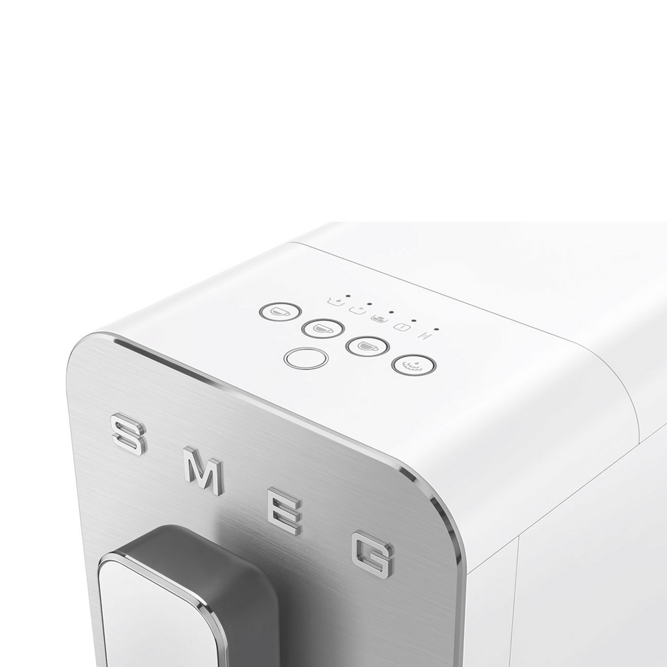 Smeg Macchina da Caffè Automatica lancia vapore Collezione Aesthetic – Bianco – BCC12WHMEU