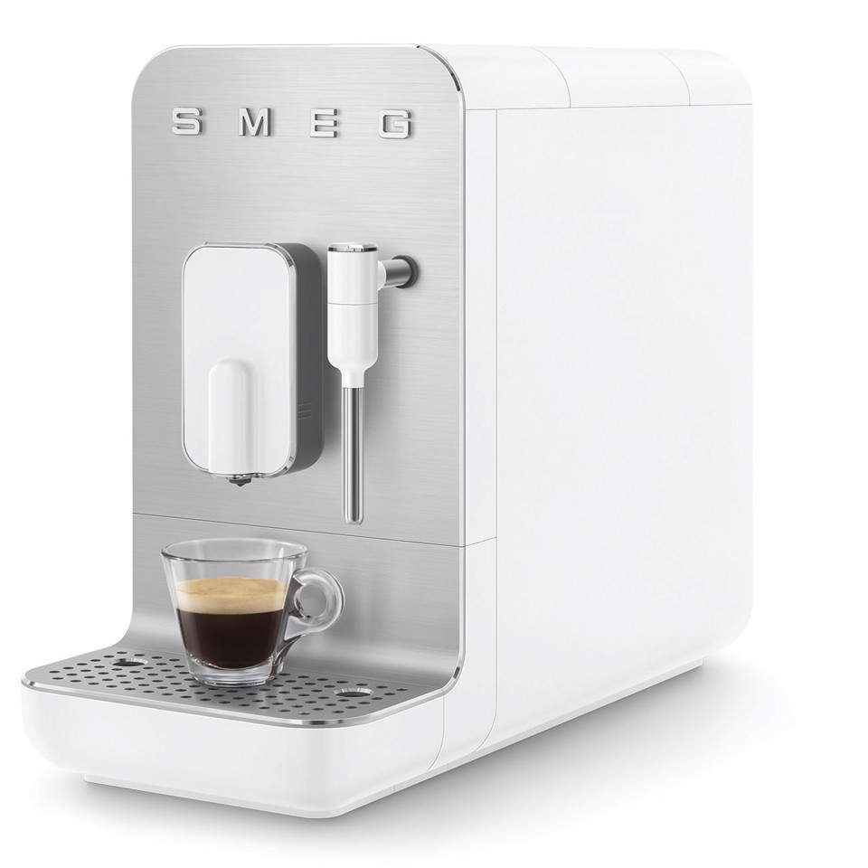 Smeg Macchina da Caffè Automatica lancia vapore Collezione Aesthetic – Bianco – BCC12WHMEU