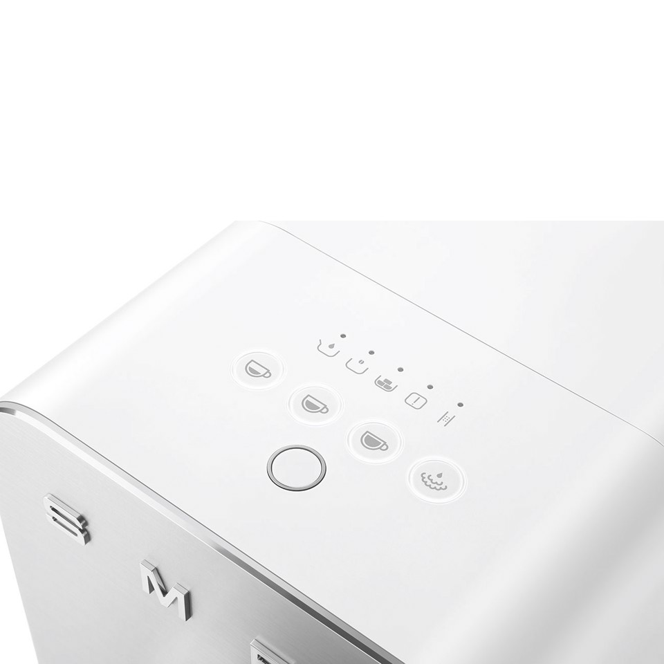 Smeg Macchina da Caffè Automatica lancia vapore Collezione Aesthetic – Bianco – BCC12WHMEU