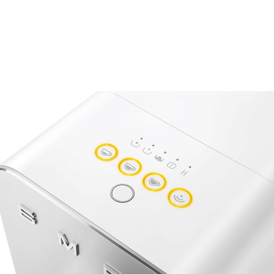 Smeg Macchina da Caffè Automatica lancia vapore Collezione Aesthetic – Bianco – BCC12WHMEU