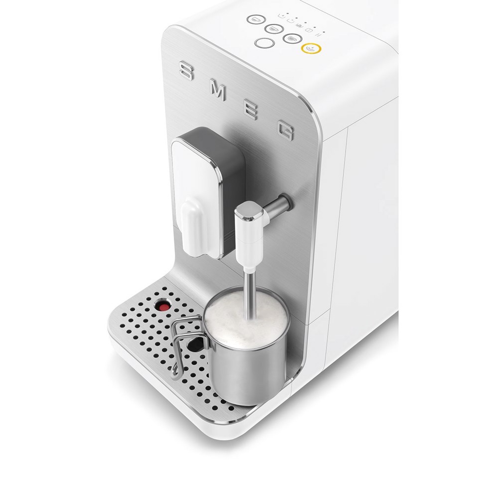 Smeg Macchina da Caffè Automatica lancia vapore Collezione Aesthetic – Bianco – BCC12WHMEU