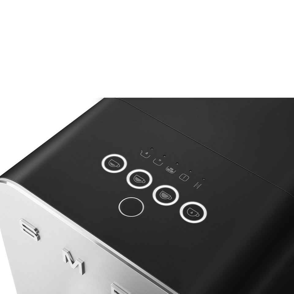 Smeg Macchina da Caffè Automatica lancia vapore Collezione Aesthetic – Nero – BCC11BLMEU