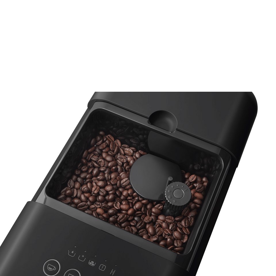 Smeg Macchina da Caffè Automatica lancia vapore Collezione Aesthetic – Nero – BCC11BLMEU