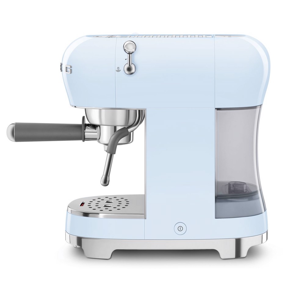 Smeg Macchina da Caffè Espresso Manuale 50's Style – Azzurro LUCIDO – ECF02PBEU