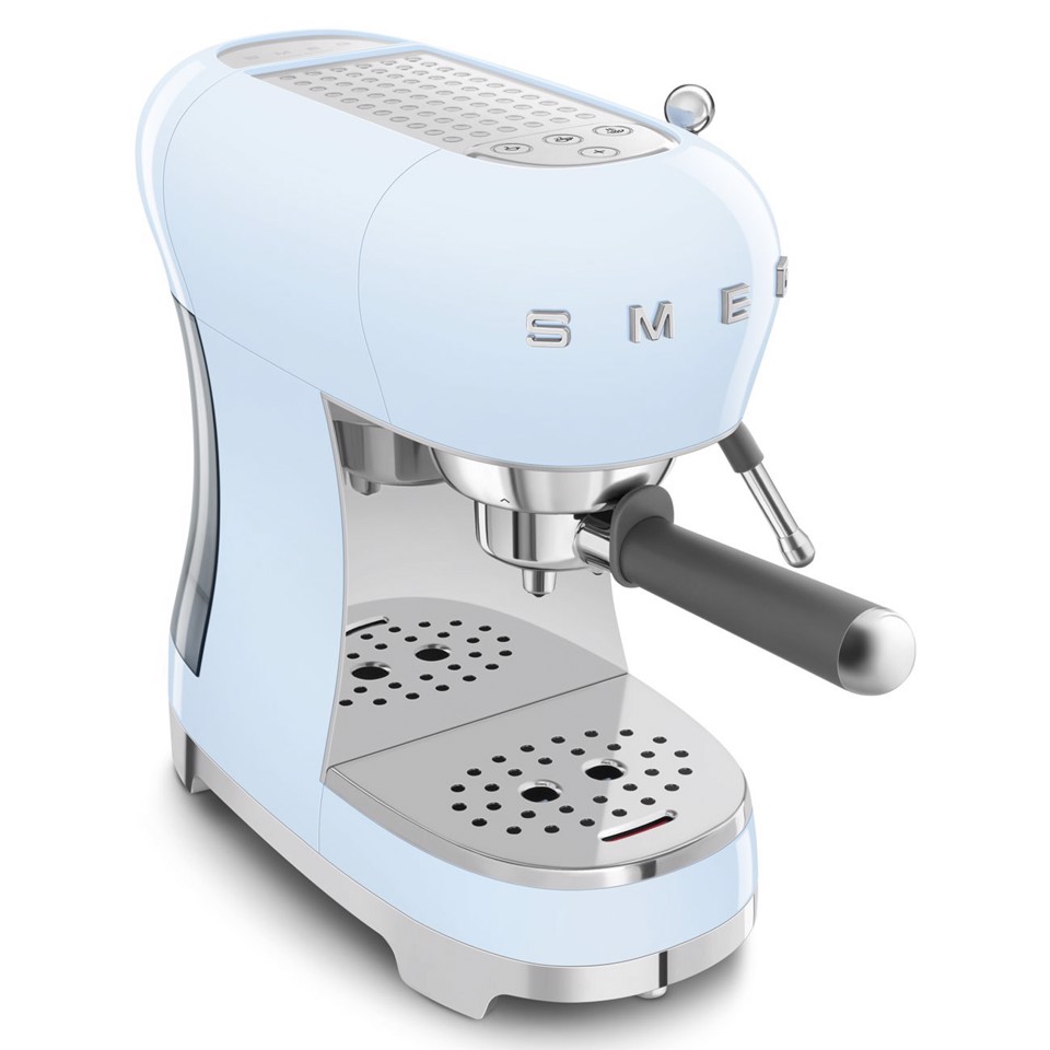 Smeg Macchina da Caffè Espresso Manuale 50's Style – Azzurro LUCIDO – ECF02PBEU