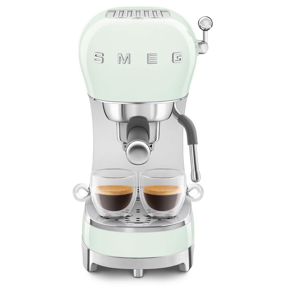 Smeg Macchina da Caffè Espresso Manuale 50's Style – Verde Pastello LUCIDO – ECF02PGEU