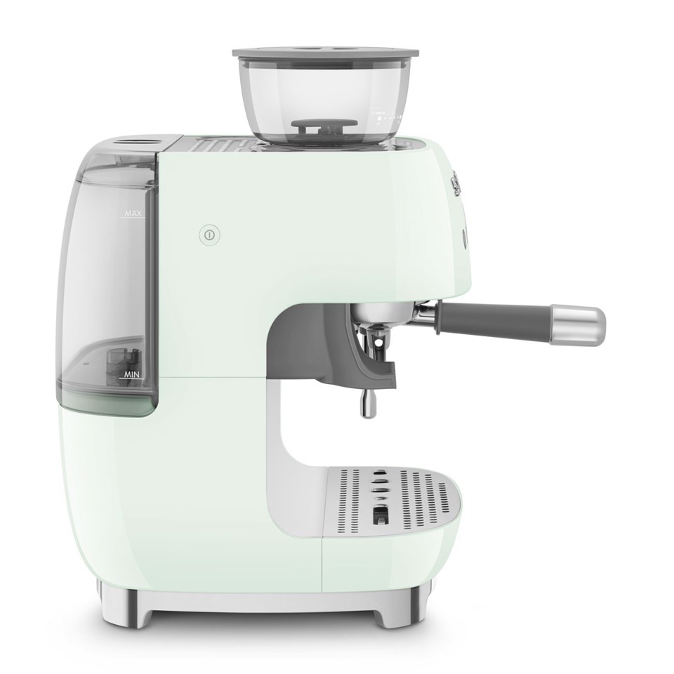 Smeg Macchina da Caffè Espresso Manuale con macinacaffè integrato 50's Style – Verde Pastello LUCIDO – EGF03PGEU