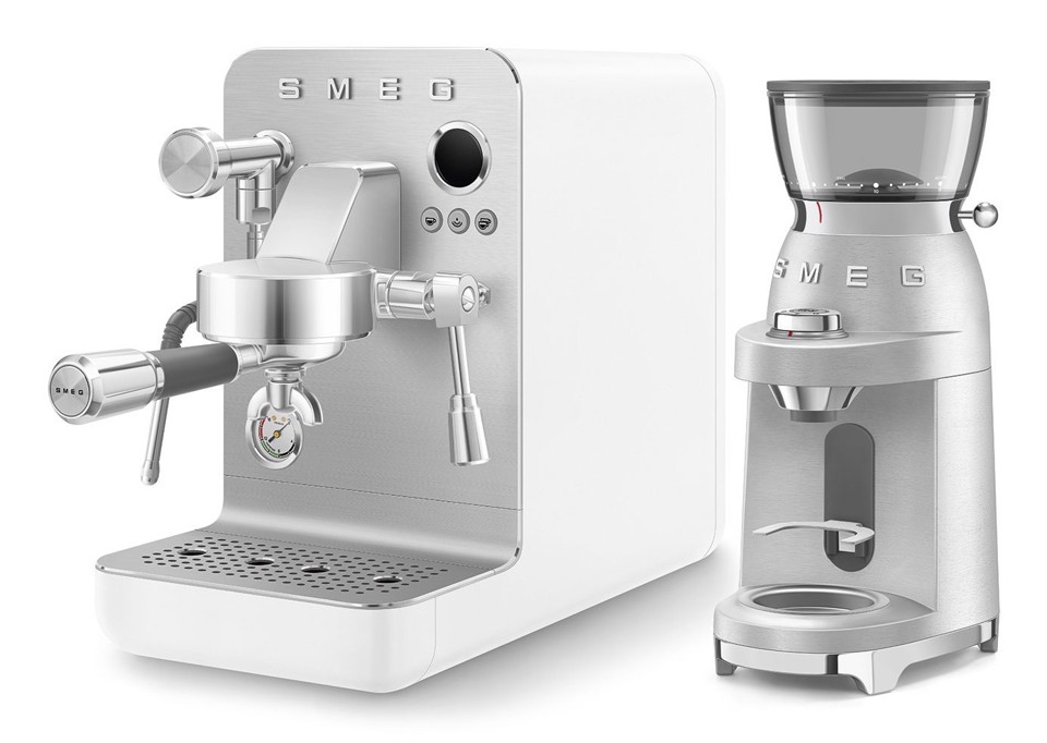 Smeg Macchina da caffè espresso Minipro Linea Collezione - Bianco Opaco - EMC02WHMEU