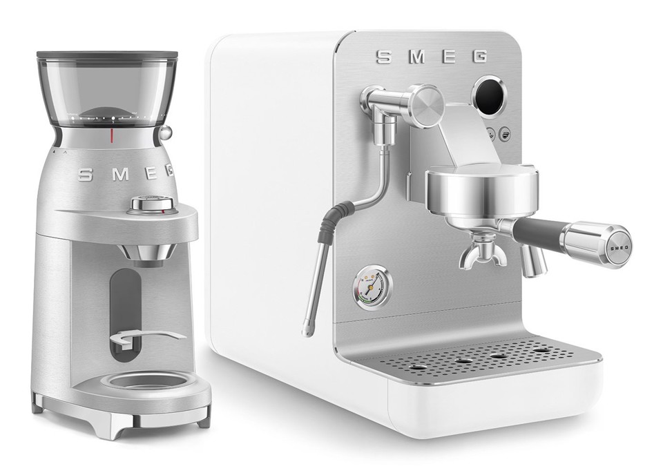 Smeg Macchina da caffè espresso Minipro Linea Collezione - Bianco Opaco - EMC02WHMEU