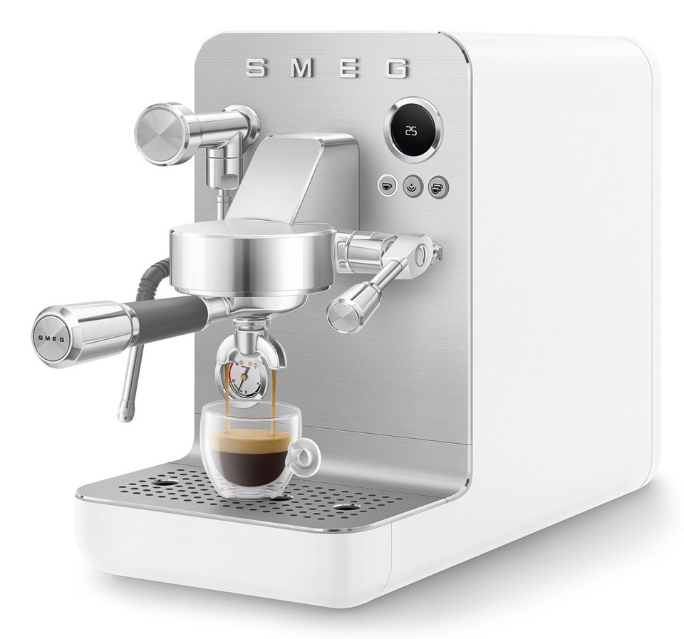 Smeg Macchina da caffè espresso Minipro Linea Collezione - Bianco Opaco - EMC02WHMEU