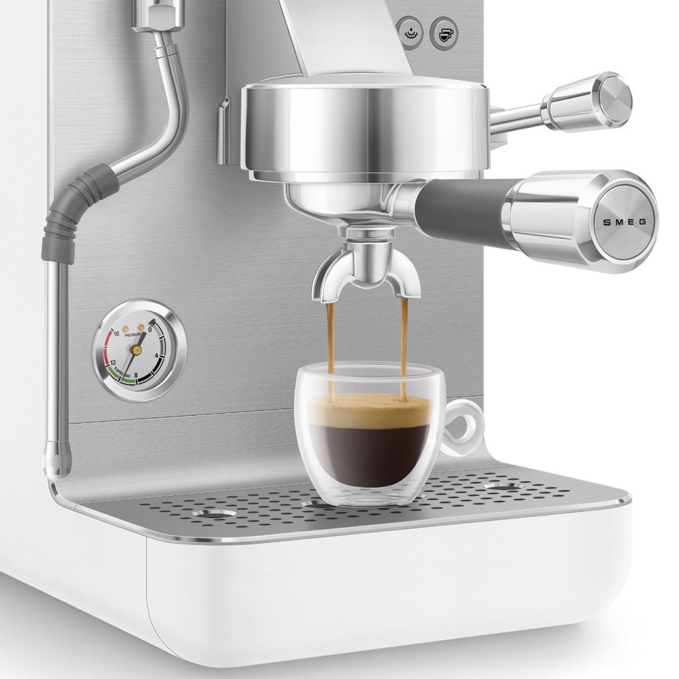 Smeg Macchina da caffè espresso Minipro Linea Collezione - Bianco Opaco - EMC02WHMEU