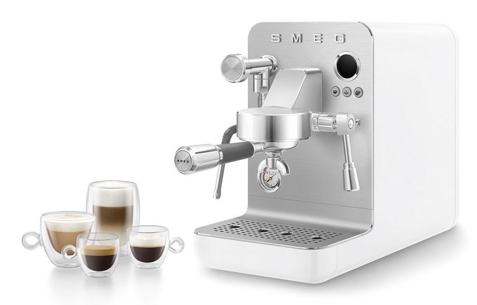 Smeg Macchina da caffè espresso Minipro Linea Collezione - Bianco Opaco - EMC02WHMEU