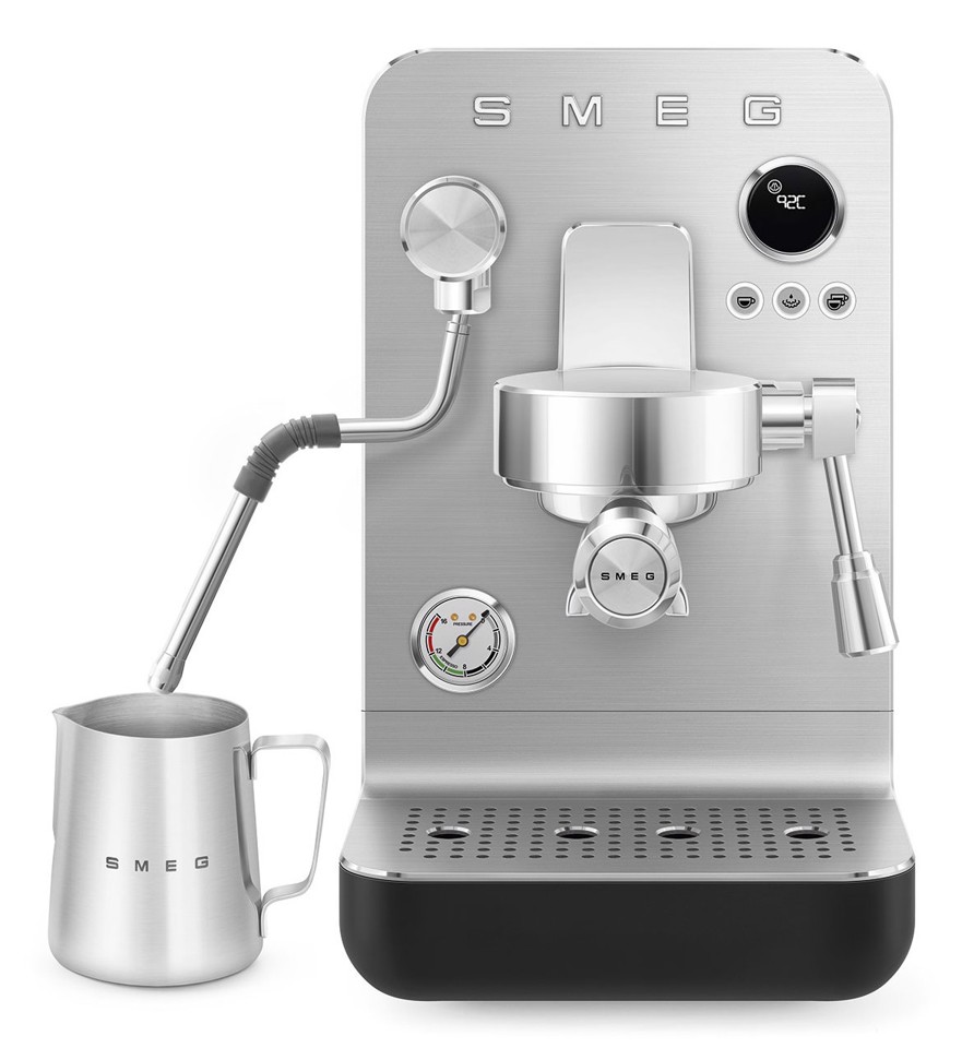 Smeg Macchina da caffè espresso Minipro Linea Collezione - Nero Opaco - EMC02BLMEU