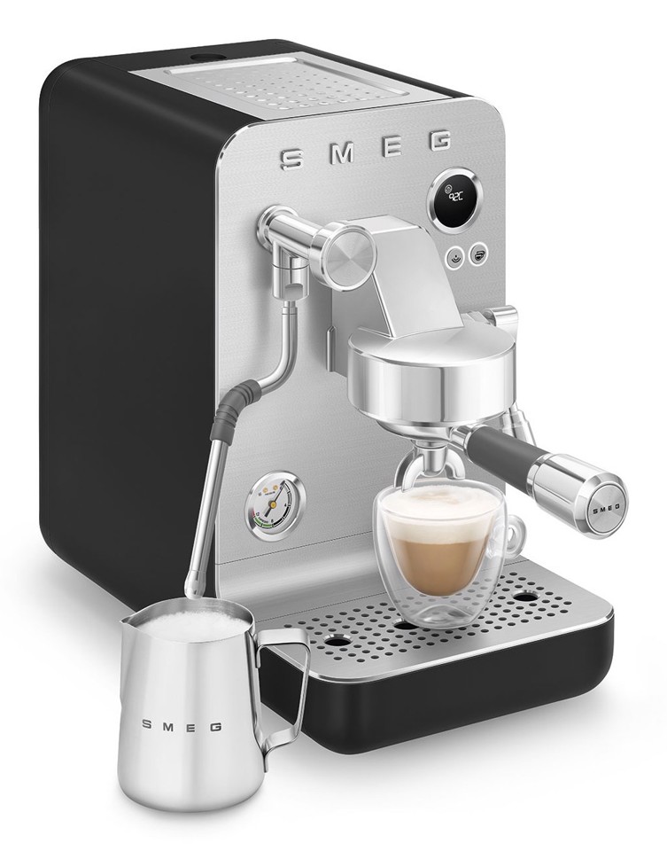 Smeg Macchina da caffè espresso Minipro Linea Collezione - Nero Opaco - EMC02BLMEU