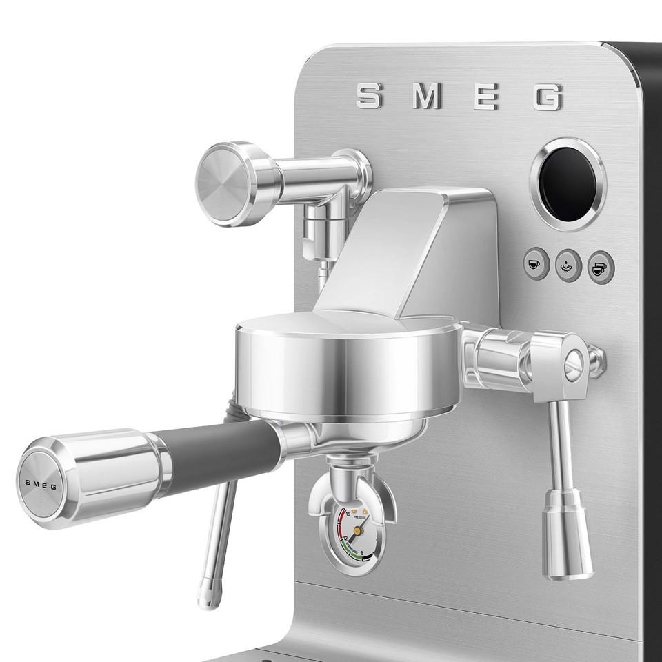 Smeg Macchina da caffè espresso Minipro Linea Collezione - Nero Opaco - EMC02BLMEU