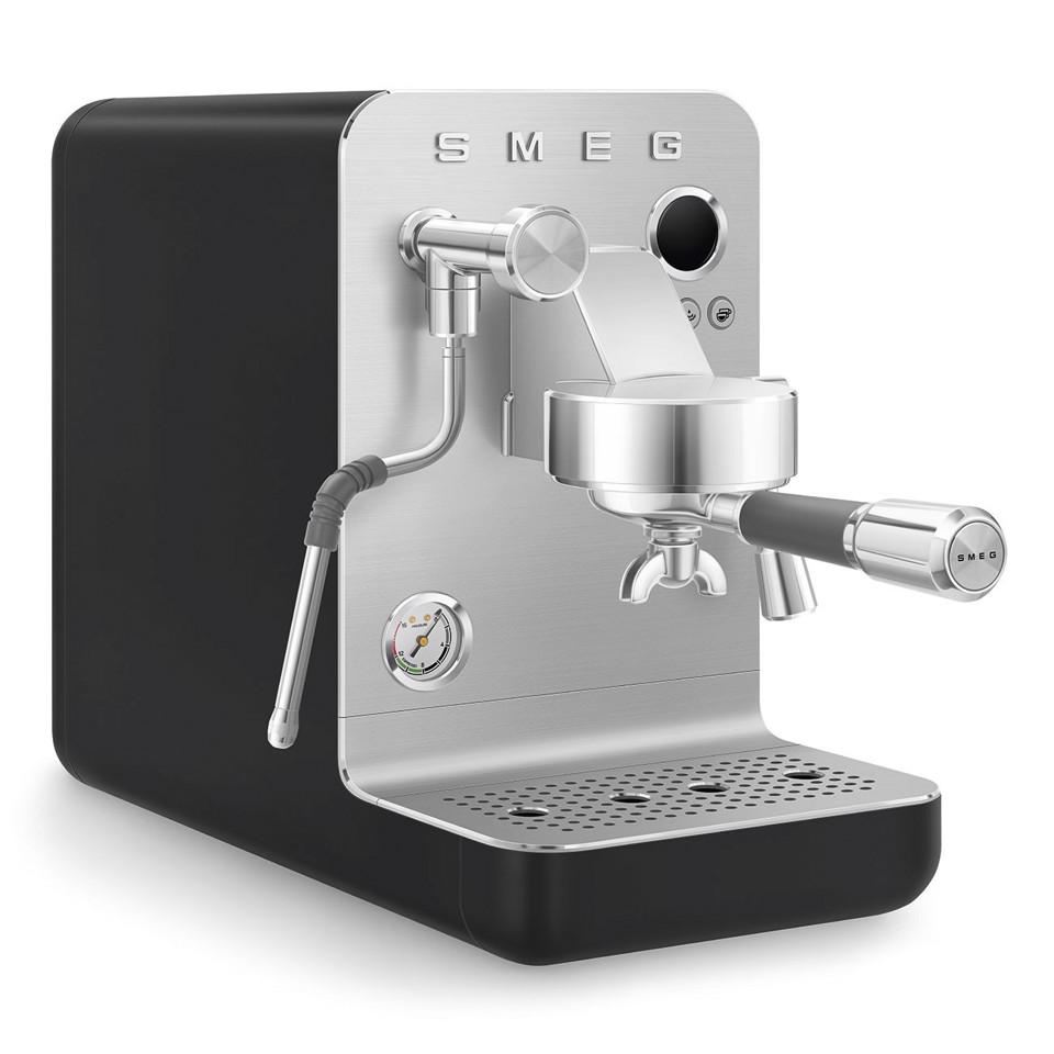 Smeg Macchina da caffè espresso Minipro Linea Collezione - Nero Opaco - EMC02BLMEU