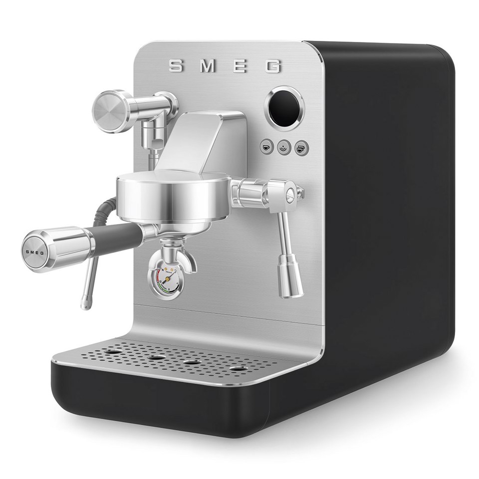 Smeg Macchina da caffè espresso Minipro Linea Collezione - Nero Opaco - EMC02BLMEU