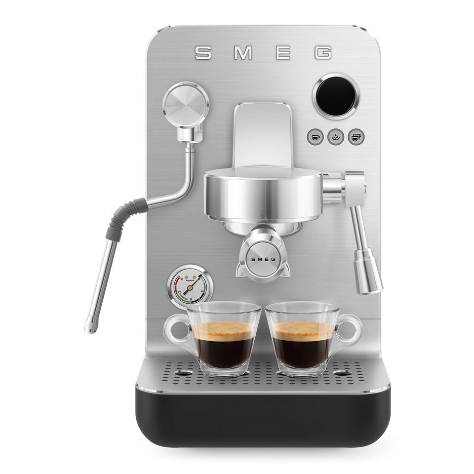 Smeg Macchina da caffè espresso Minipro Linea Collezione - Nero Opaco - EMC02BLMEU