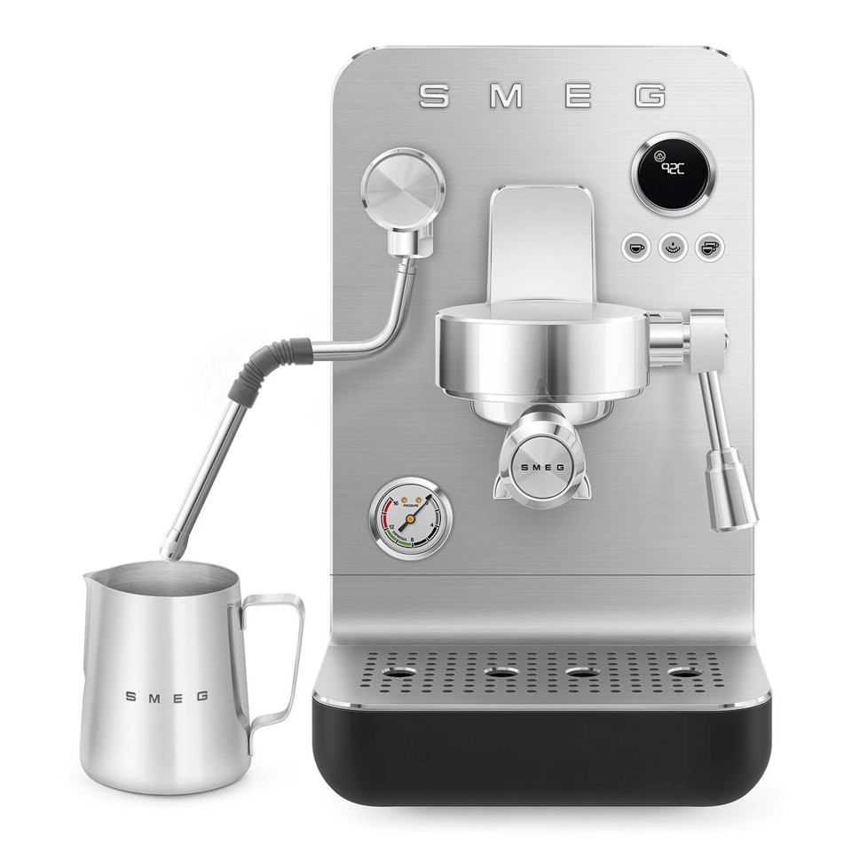Smeg Macchina da caffè espresso Minipro Linea Collezione - Nero Opaco - EMC02BLMEU