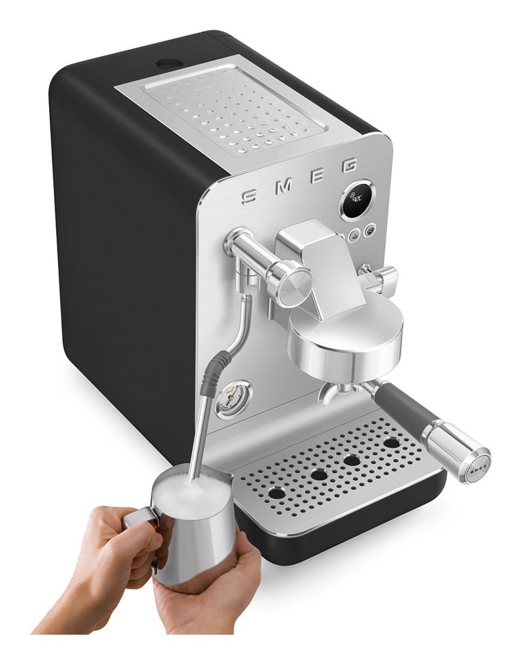 Smeg Macchina da caffè espresso Minipro Linea Collezione - Nero Opaco - EMC02BLMEU