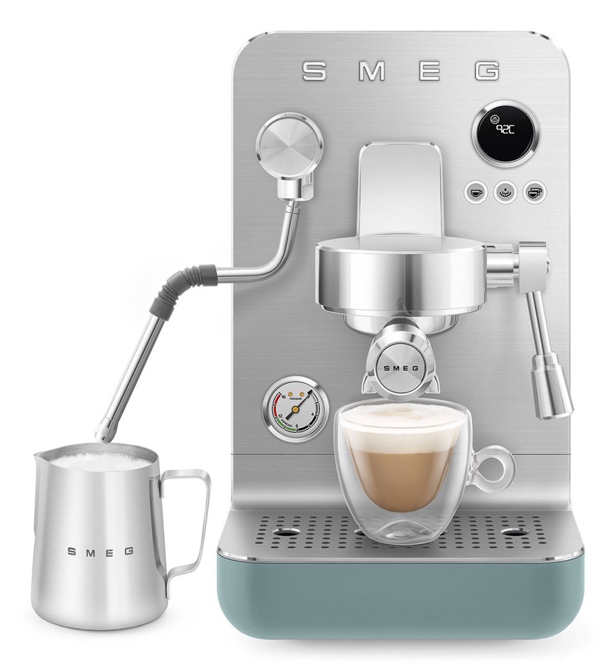Smeg Macchina da caffè espresso Minipro Linea Collezione - Verde Smeraldo Opaco - EMC02EGMEU