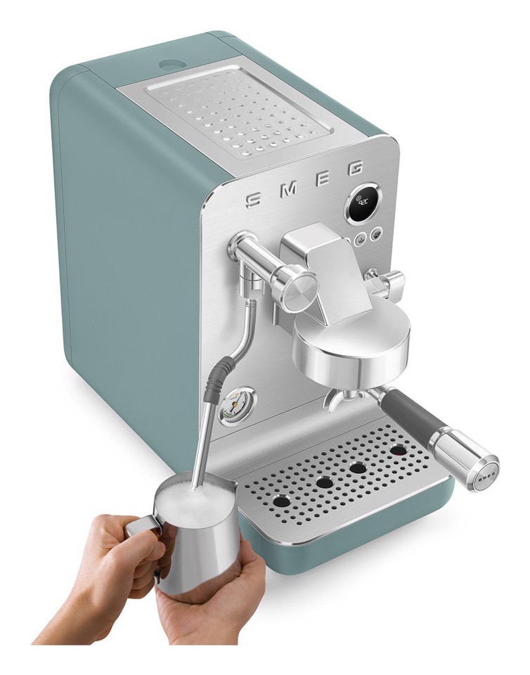 Smeg Macchina da caffè espresso Minipro Linea Collezione - Verde Smeraldo Opaco - EMC02EGMEU
