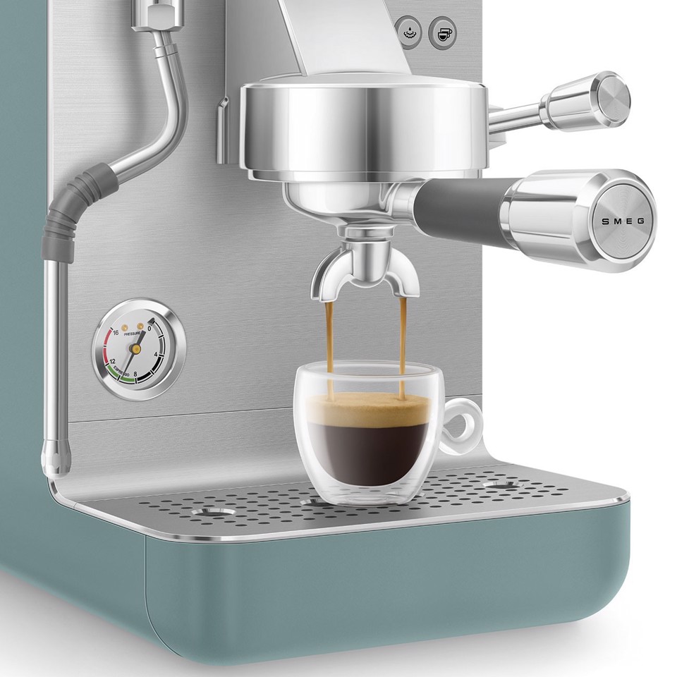 Smeg Macchina da caffè espresso Minipro Linea Collezione - Verde Smeraldo Opaco - EMC02EGMEU