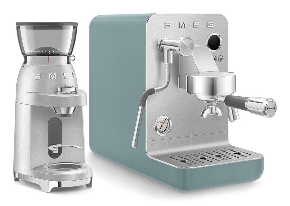 Smeg Macchina da caffè espresso Minipro Linea Collezione - Verde Smeraldo Opaco - EMC02EGMEU