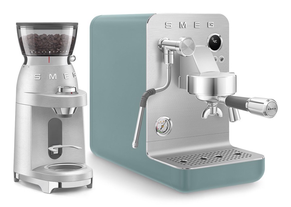 Smeg Macchina da caffè espresso Minipro Linea Collezione - Verde Smeraldo Opaco - EMC02EGMEU