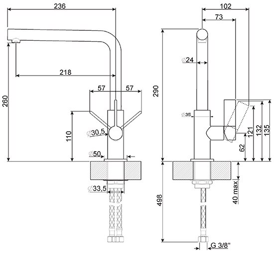 Smeg MF22CR2 rubinetto Cromo