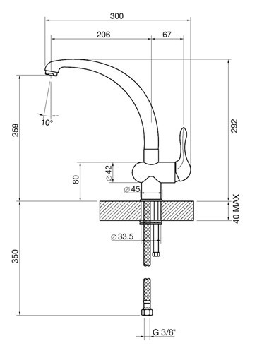 Smeg MF8A2 rubinetto Antracite