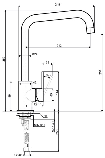 Smeg MI3CR rubinetto Cromo