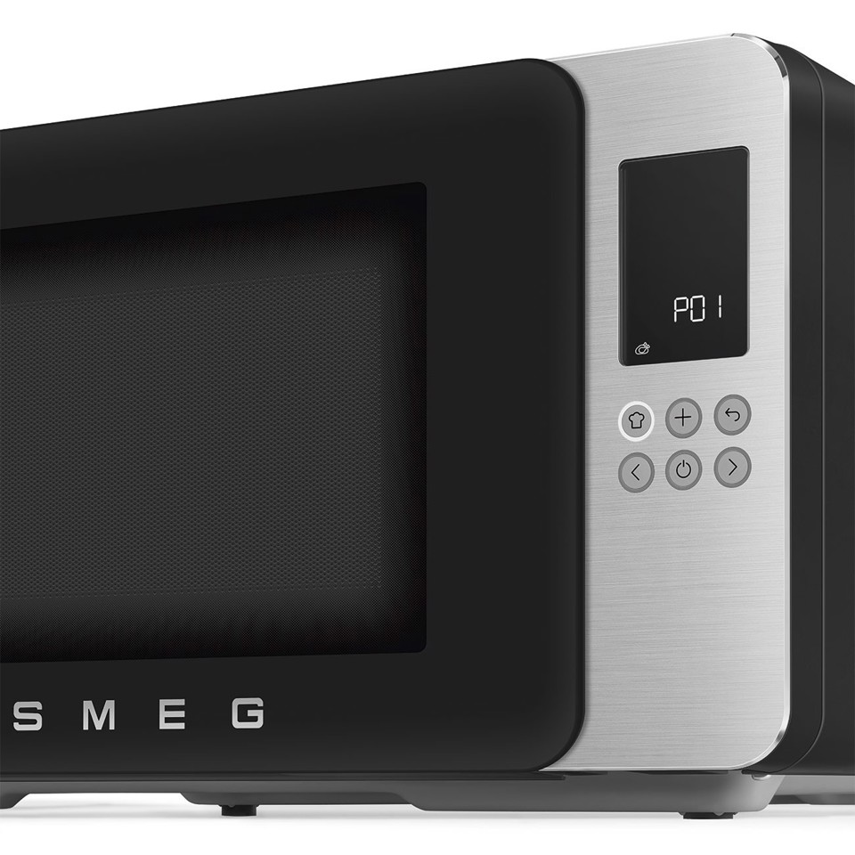 Smeg MOC01BLMEU forno a microonde Nero Microonde con grill Superficie piana 29 L 1450 W