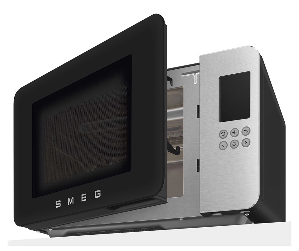 Smeg MOC01BLMEU forno a microonde Nero Microonde con grill Superficie piana 29 L 1450 W