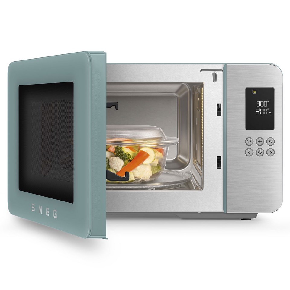 Smeg MOC01EGMEU forno a microonde Verde Microonde con grill Superficie piana 29 L 1450 W