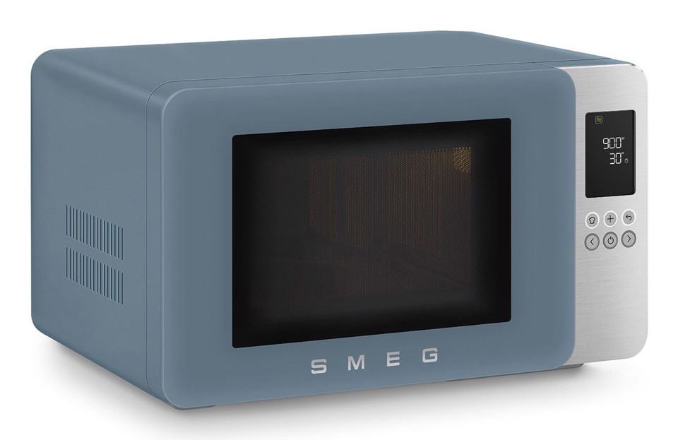 Smeg MOC01SBMEU forno a microonde Blu Microonde con grill Superficie piana 29 L 1450 W