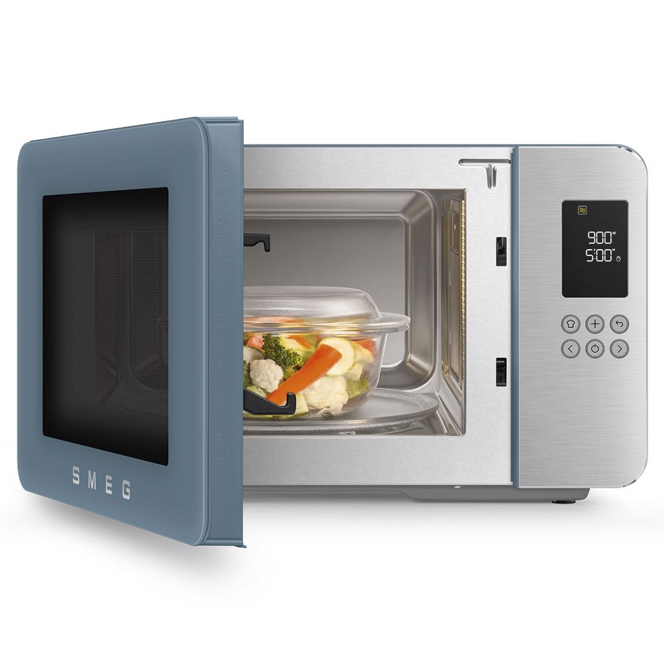 Smeg MOC01SBMEU forno a microonde Blu Microonde con grill Superficie piana 29 L 900 W