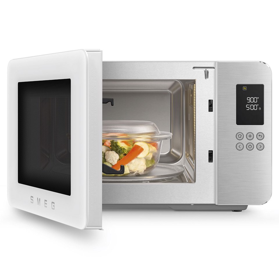 Smeg MOC01WHMEU forno a microonde Bianco Microonde con grill Superficie piana 29 L 900 W