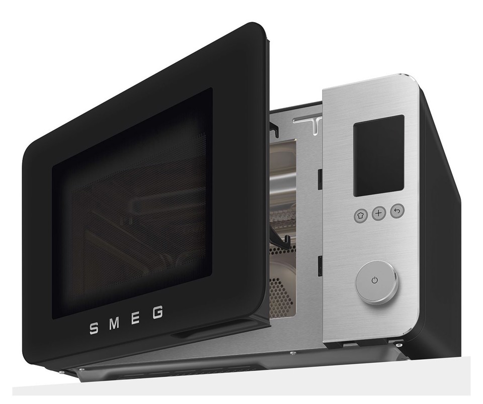 Smeg MOC02BLMEU forno a microonde Nero Microonde combinato Superficie piana 27 L 1450 W